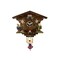 Hermle 8.5" Brown and Green Floral Swinging Girl Cuckoo Wall Clock
